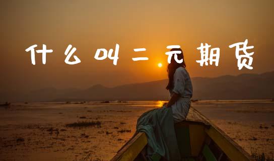 什么叫二元期货_https://m.fsyjjx.cn_期货保证金_第1张