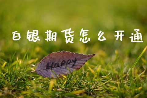 白银期货怎么开通_https://m.fsyjjx.cn_期货保证金_第1张