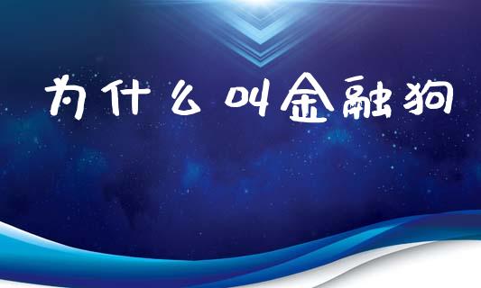 为什么叫金融狗_https://m.fsyjjx.cn_期货保证金计算_第1张