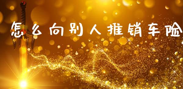 怎么向别人推销车险_https://m.fsyjjx.cn_股指期货保证金_第1张