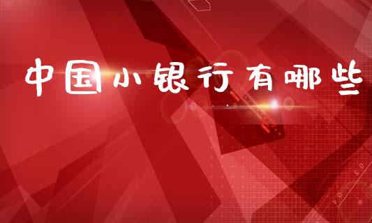 中国小银行有哪些_https://m.fsyjjx.cn_股指期货保证金_第1张