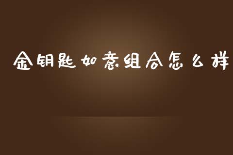 金钥匙如意组合怎么样_https://m.fsyjjx.cn_期货保证金计算_第1张
