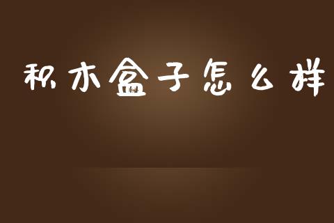 积木盒子怎么样_https://m.fsyjjx.cn_未分类_第1张