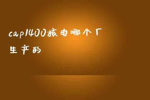 cap1400核电哪个厂生产的_https://m.fsyjjx.cn_期货保证金_第1张