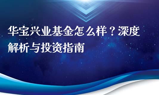 华宝兴业基金怎么样？深度解析与投资指南_https://m.fsyjjx.cn_期货保证金_第1张
