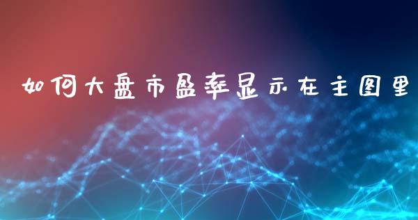 如何大盘市盈率显示在主图里_https://m.fsyjjx.cn_期货如何开户_第1张