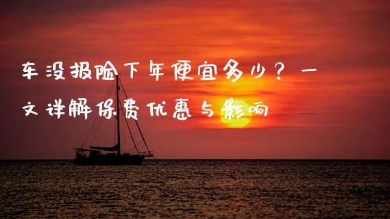车没报险下年便宜多少？一文详解保费优惠与影响_https://m.fsyjjx.cn_股指期货保证金_第1张