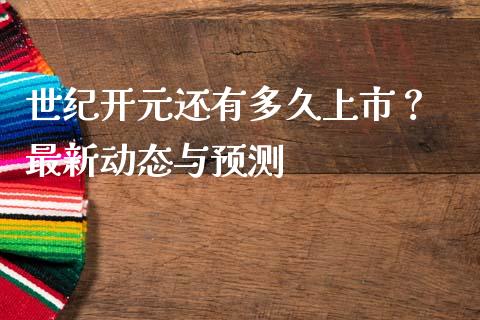 世纪开元还有多久上市？ 最新动态与预测_https://m.fsyjjx.cn_股指期货保证金_第1张