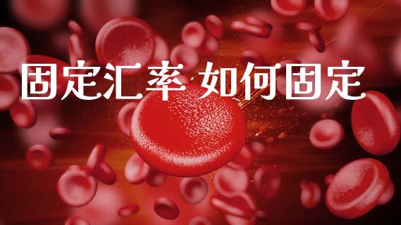 固定汇率 如何固定_https://m.fsyjjx.cn_期货如何开户_第1张