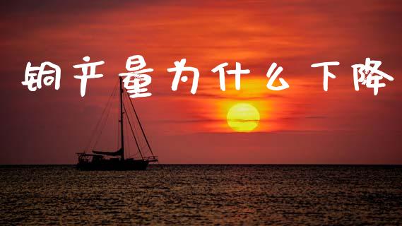 铜产量为什么下降_https://m.fsyjjx.cn_期货保证金_第1张