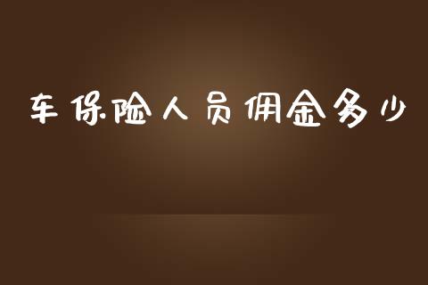 车保险人员佣金多少_https://m.fsyjjx.cn_股指期货保证金_第1张