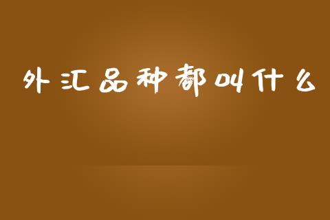 外汇品种都叫什么_https://m.fsyjjx.cn_期货保证金计算_第1张