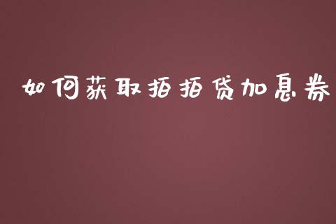 如何获取拍拍贷加息券_https://m.fsyjjx.cn_股指期货保证金_第1张
