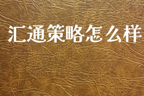汇通策略怎么样_https://m.fsyjjx.cn_期货保证金计算_第1张