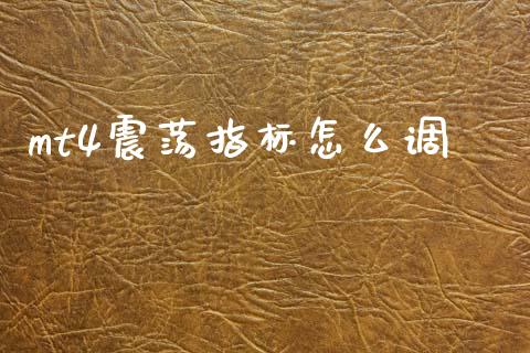 mt4震荡指标怎么调_https://m.fsyjjx.cn_期货保证金计算_第1张