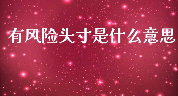 有风险头寸是什么意思_https://m.fsyjjx.cn_期货保证金计算_第1张