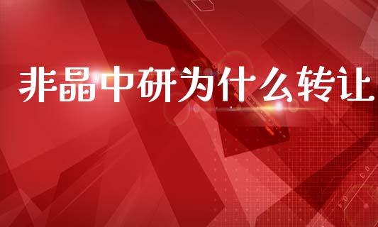非晶中研为什么转让_https://m.fsyjjx.cn_期货保证金_第1张