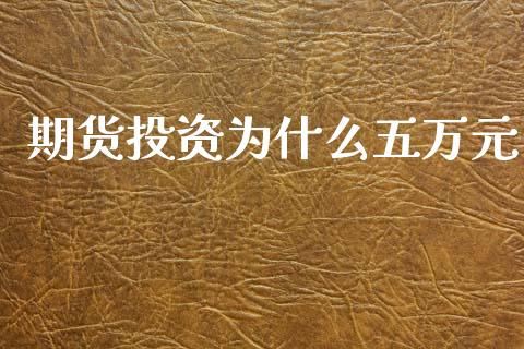 期货投资为什么五万元_https://m.fsyjjx.cn_期货如何开户_第1张