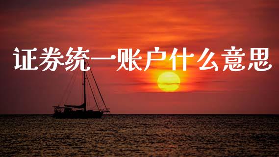 证券统一账户什么意思_https://m.fsyjjx.cn_期货如何开户_第1张