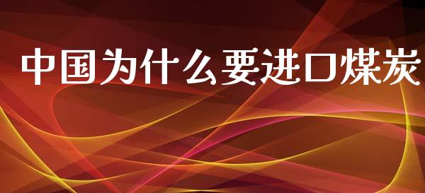 中国为什么要进口煤炭_https://m.fsyjjx.cn_股指期货保证金_第1张