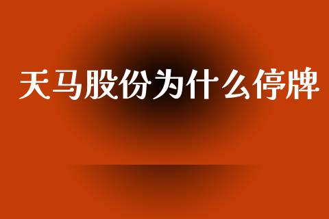天马股份为什么停牌_https://m.fsyjjx.cn_期货如何开户_第1张