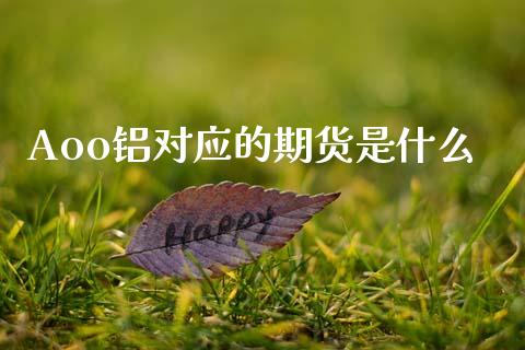Aoo铝对应的期货是什么_https://m.fsyjjx.cn_期货保证金_第1张
