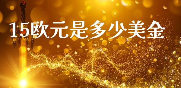 15欧元是多少美金_https://m.fsyjjx.cn_期货保证金计算_第1张