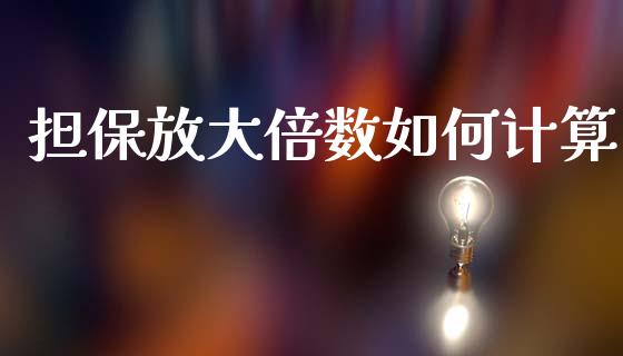 担保放大倍数如何计算_https://m.fsyjjx.cn_股指期货保证金_第1张
