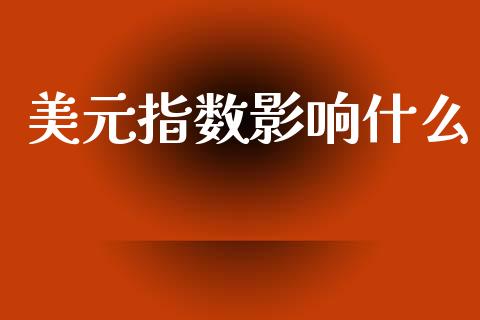 美元指数影响什么_https://m.fsyjjx.cn_期货保证金_第1张