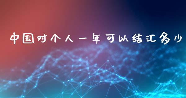 中国对个人一年可以结汇多少_https://m.fsyjjx.cn_股指期货保证金_第1张