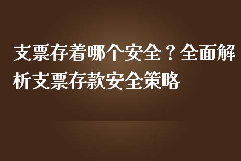 支票存着哪个安全？全面解析支票存款安全策略_https://m.fsyjjx.cn_股指期货保证金_第1张
