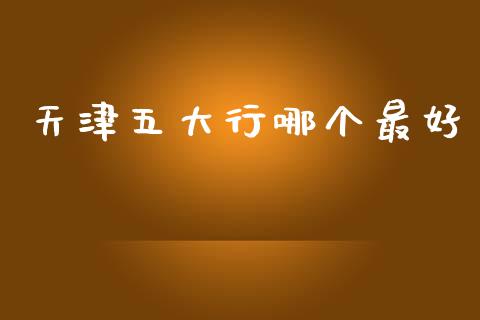 天津五大行哪个最好_https://m.fsyjjx.cn_股指期货保证金_第1张