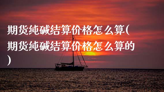 期货纯碱结算价格怎么算(期货纯碱结算价格怎么算的)_https://m.fsyjjx.cn_股指期货保证金_第1张