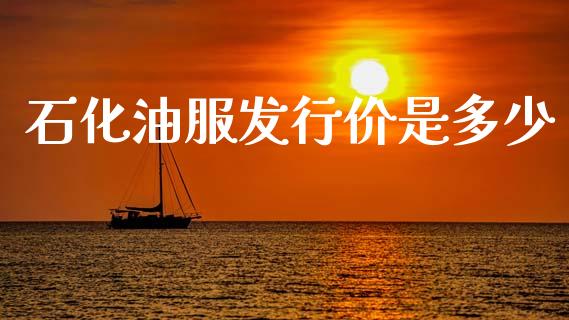 石化油服发行价是多少_https://m.fsyjjx.cn_期货保证金计算_第1张
