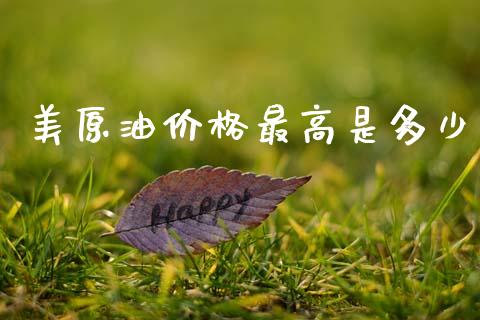 美原油价格最高是多少_https://m.fsyjjx.cn_股指期货保证金_第1张