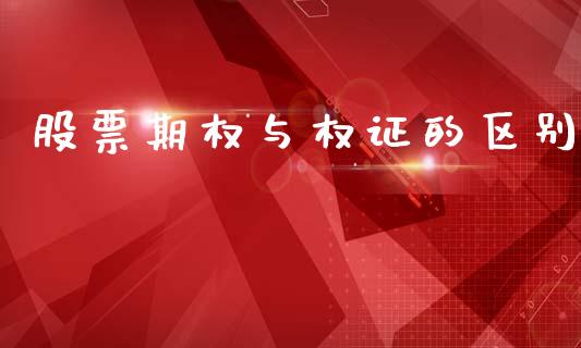股票期权与权证的区别_https://m.fsyjjx.cn_期货保证金计算_第1张