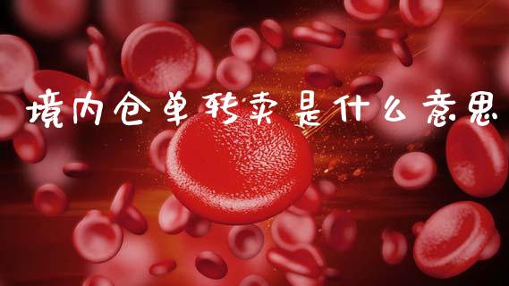 境内仓单转卖是什么意思_https://m.fsyjjx.cn_期货保证金计算_第1张