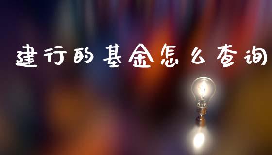 建行的基金怎么查询_https://m.fsyjjx.cn_股指期货保证金_第1张