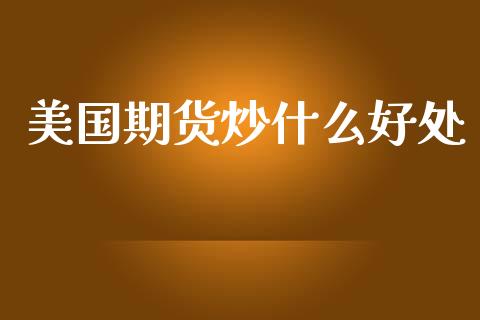 美国期货炒什么好处_https://m.fsyjjx.cn_股指期货保证金_第1张