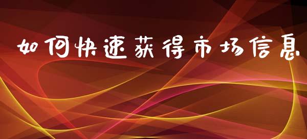 如何快速获得市场信息_https://m.fsyjjx.cn_期货保证金计算_第1张