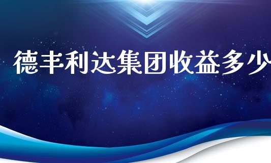 德丰利达集团收益多少_https://m.fsyjjx.cn_股指期货保证金_第1张