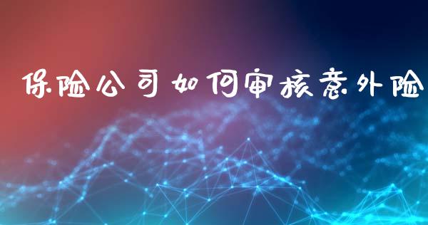 保险公司如何审核意外险_https://m.fsyjjx.cn_期货保证金_第1张