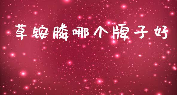 草铵膦哪个牌子好_https://m.fsyjjx.cn_期货如何开户_第1张