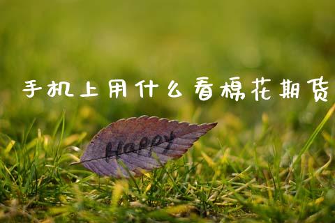 手机上用什么看棉花期货_https://m.fsyjjx.cn_期货保证金计算_第1张