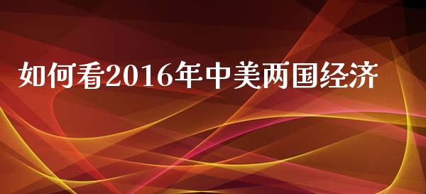如何看2016年中美两国经济_https://m.fsyjjx.cn_期货保证金_第1张