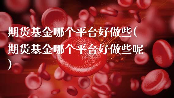期货基金哪个平台好做些(期货基金哪个平台好做些呢)_https://m.fsyjjx.cn_股指期货保证金_第1张