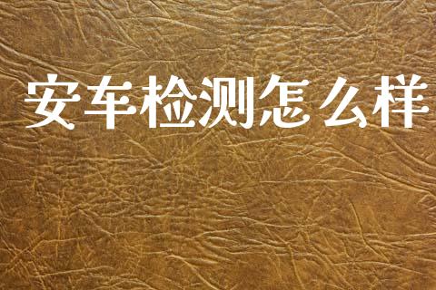 安车检测怎么样_https://m.fsyjjx.cn_期货如何开户_第1张
