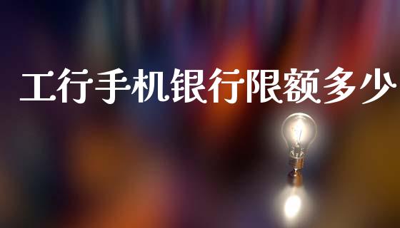 工行手机银行限额多少_https://m.fsyjjx.cn_期货保证金计算_第1张