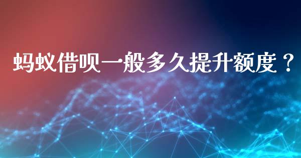 蚂蚁借呗一般多久提升额度？_https://m.fsyjjx.cn_期货保证金计算_第1张