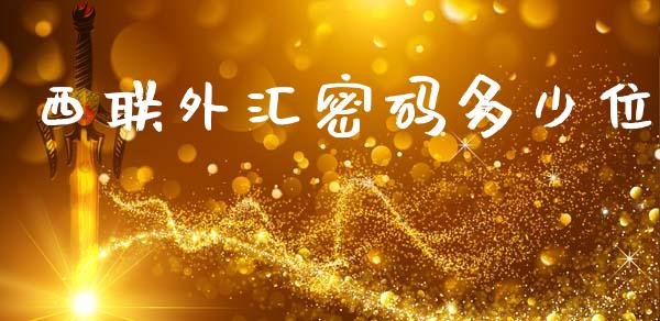 西联外汇密码多少位_https://m.fsyjjx.cn_期货保证金_第1张